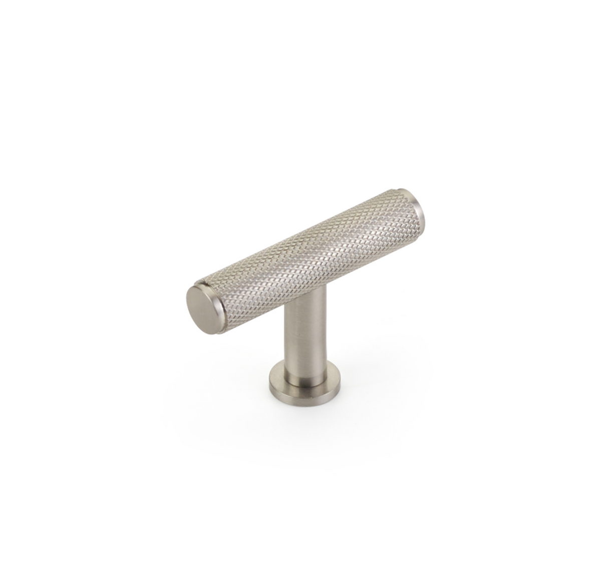 Brushed Nickel "Maison" Knurled Drawer Pulls and Cabinet Knobs with Optional Backplate - Forge Hardware Studio