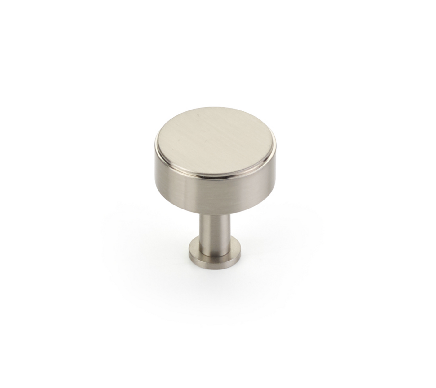 Brushed Nickel "Maison No. 2" Smooth Drawer Pulls and Cabinet Knobs with Optional Backplate - Forge Hardware Studio