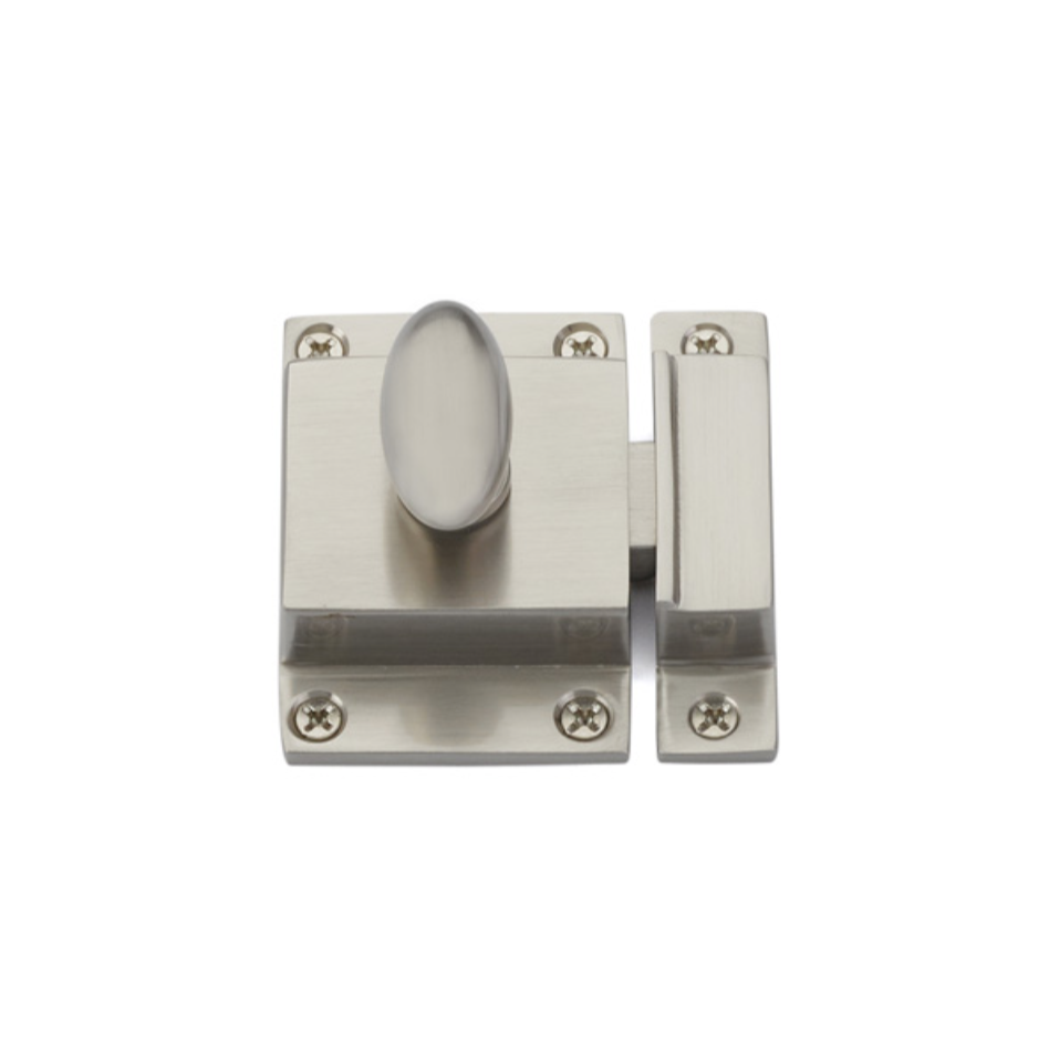 Luxe Satin Nickel Cabinet Latch - Brass Cabinet Hardware
