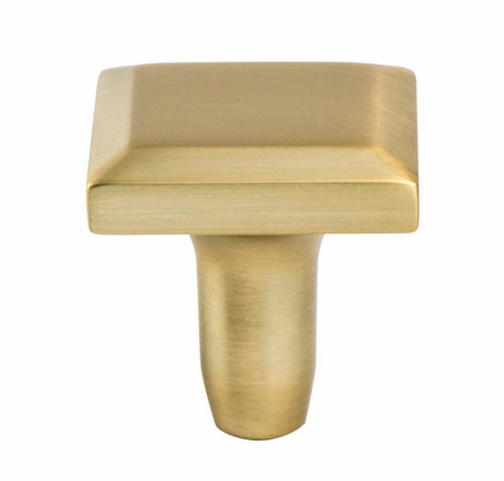Satin Brass "Trane" Drawer Pulls and Knob - Brass Cabinet Hardware