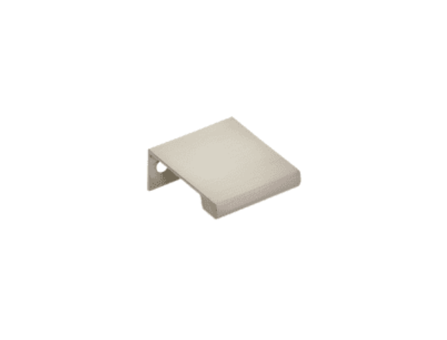 Satin Nickel "Dina" Tab Finger Drawer Pulls - Brass Cabinet Hardware