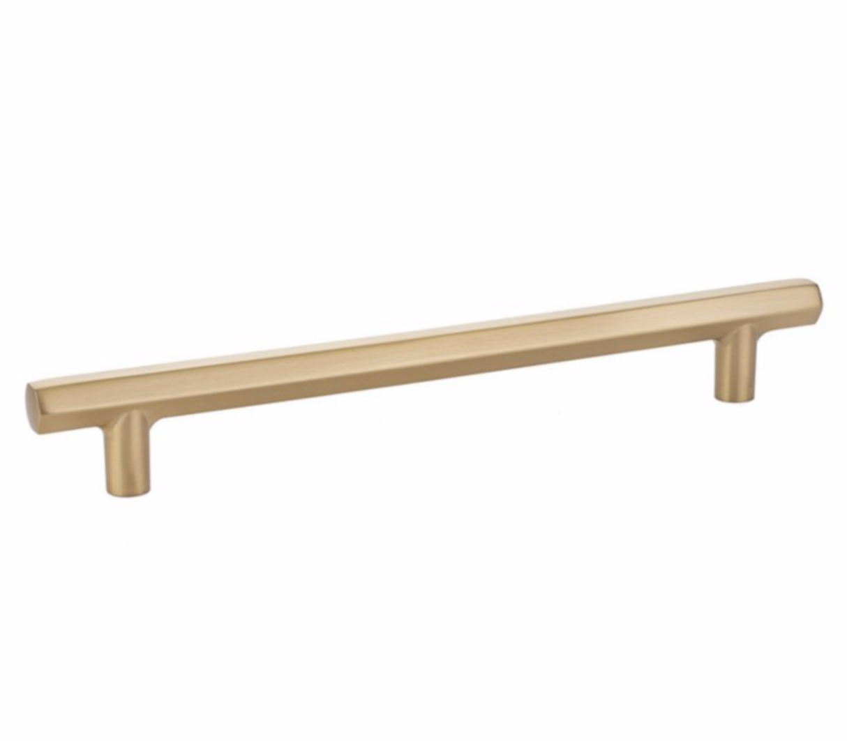 Mod Hex Satin Brass Geometric Drawer Pulls - Brass Cabinet Hardware