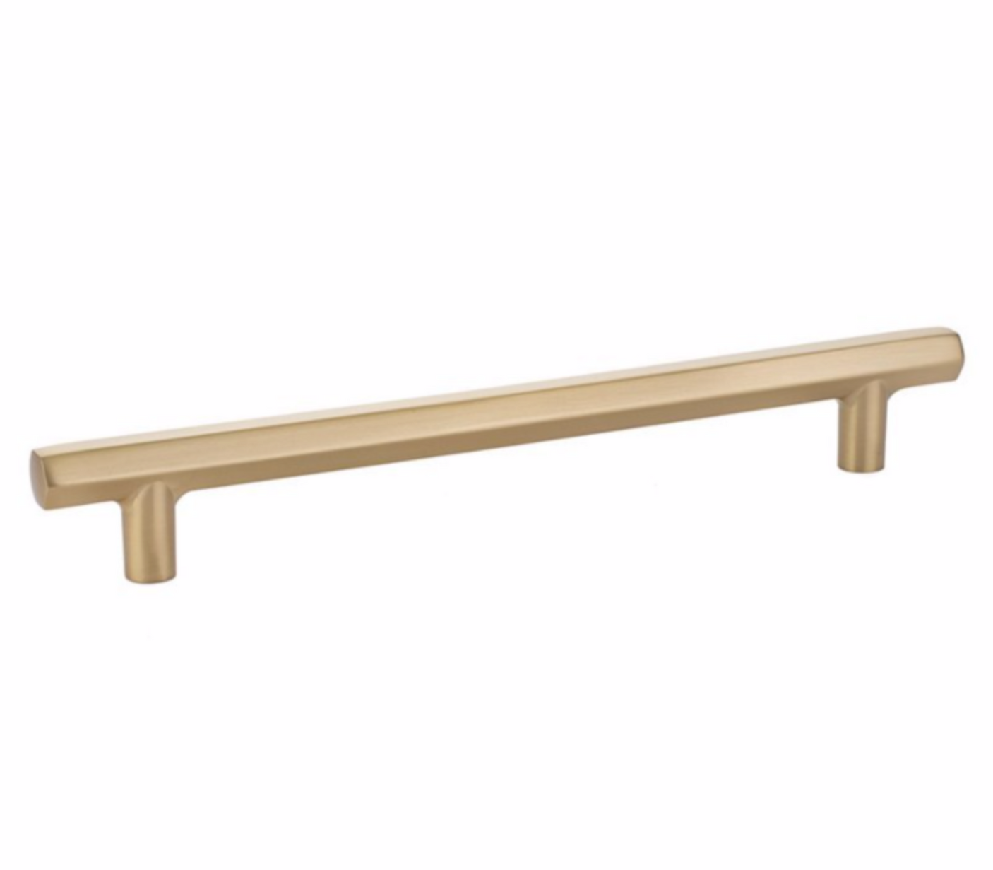 Mod Hex Satin Brass Geometric Drawer Pulls - Brass Cabinet Hardware