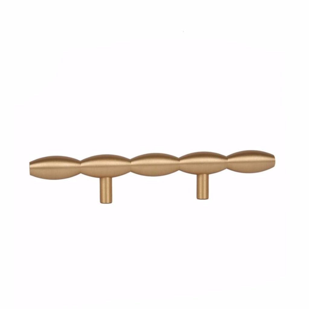 Lew's Hardware Brushed Brass Barrel Series - Brass Cabinet Hardware