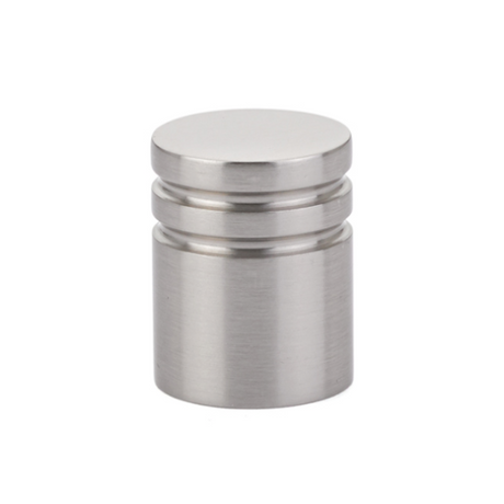 Luxe "Lines" Satin Nickel-1" Cabinet Knob - Mid-Century Modern - Brass Cabinet Hardware