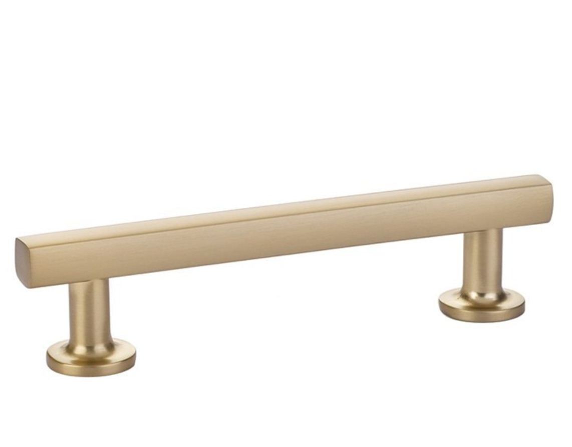 Freestone T-Bar Drawer Pulls in Satin Brass - Brass Cabinet Hardware