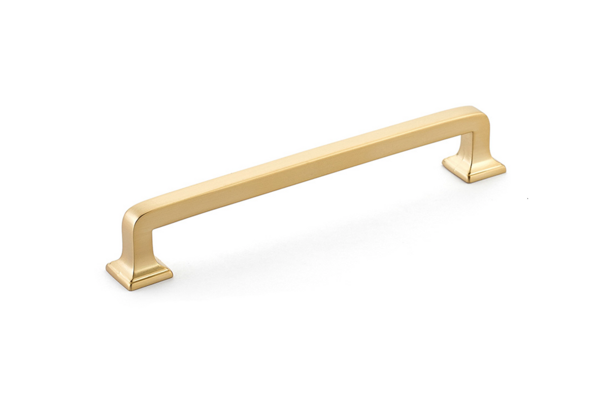 Menlo Park Brass Cabinet Drawer Pulls - Kitchen Drawer Handles - Brass Cabinet Hardware