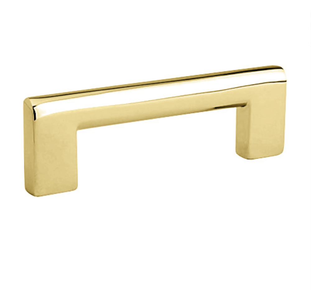 Luxe Unlacquered Brass Cabinet Pulls in Polished Unlacquered Brass - Brass Cabinet Hardware