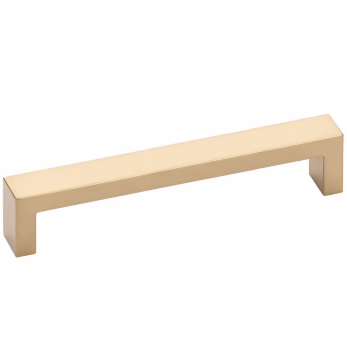 Modern Rectangular Keaton Brass Drawer Pulls in Satin Brass - Brass Cabinet Hardware