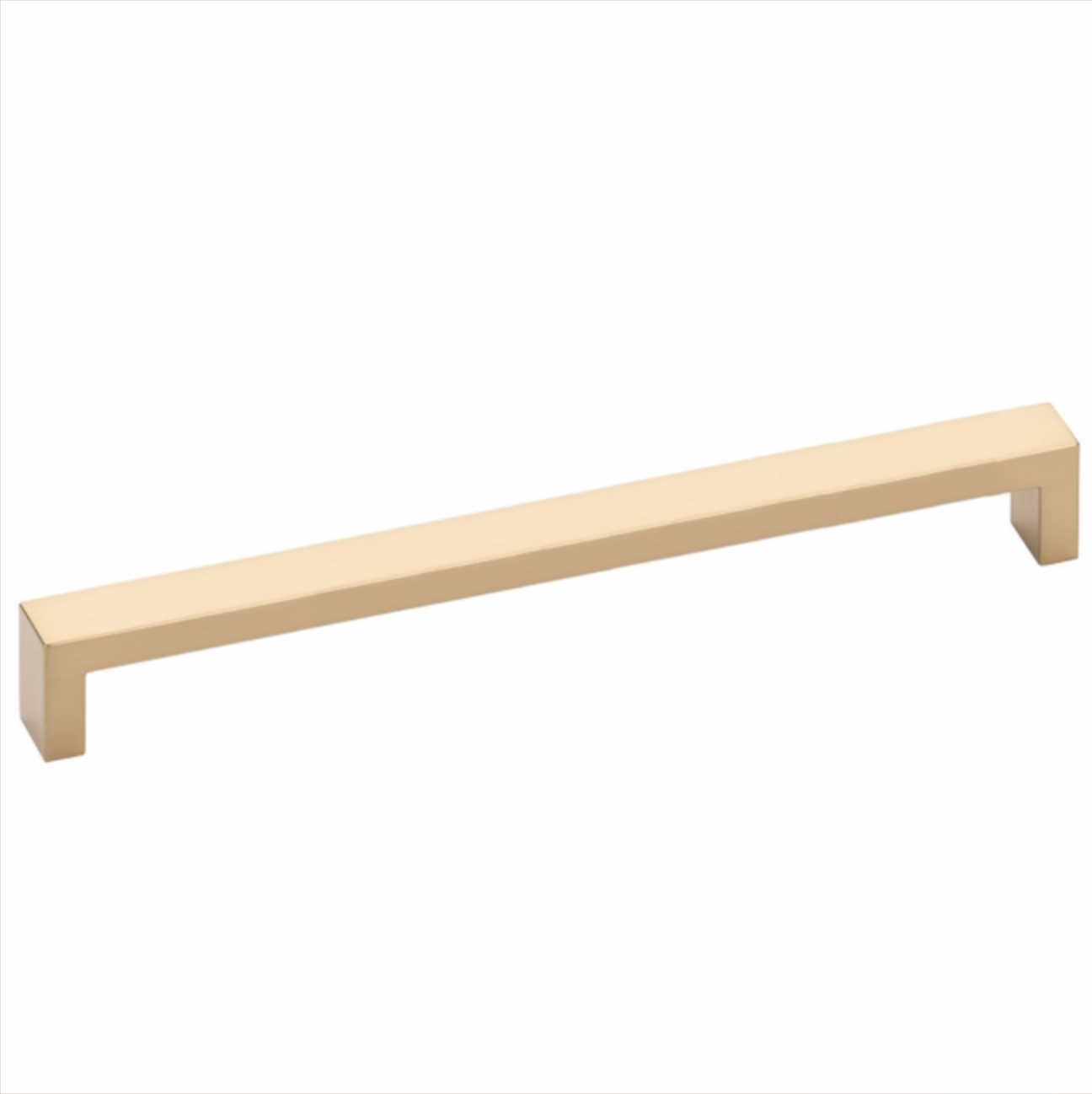 Modern Rectangular Keaton Brass Drawer Pulls in Satin Brass - Brass Cabinet Hardware