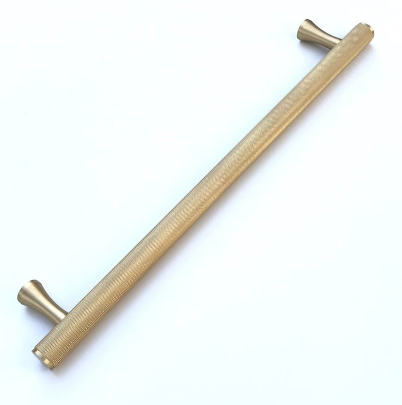 Brass Solid "Texture" Knurled Drawer Pulls and Knobs in Satin Brass - Brass Cabinet Hardware