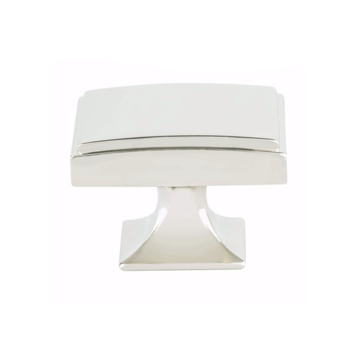 Kelly Squared Polished Nickel Cabinet Knob - Kitchen Drawer Knob - Brass Cabinet Hardware