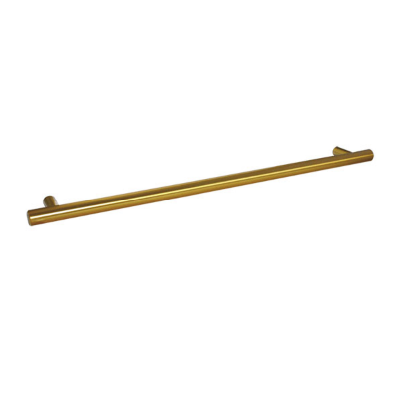 Round "European" Brass Fridge Pull - Appliance Handle - Brass Cabinet Hardware