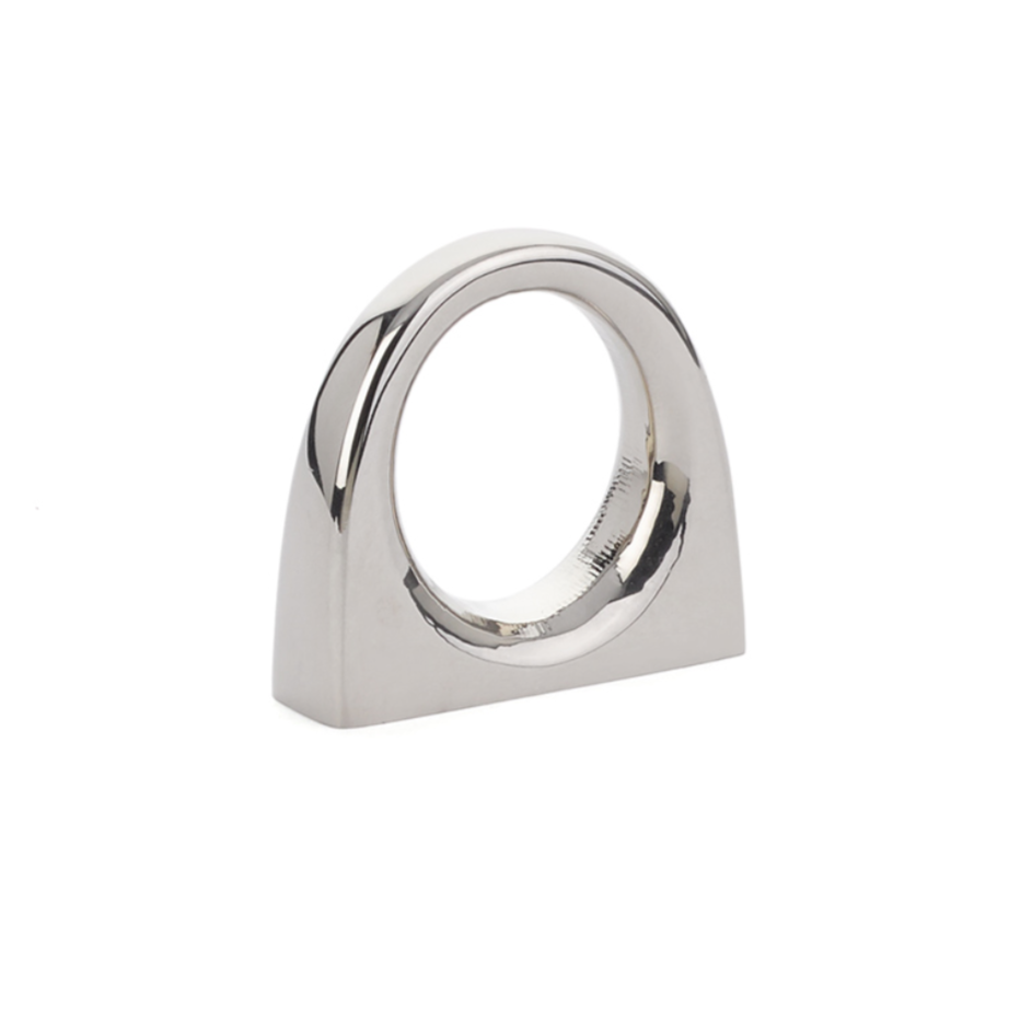 Luxe Bridge Cabinet Knob in Polished Nickel - Brass Cabinet Hardware
