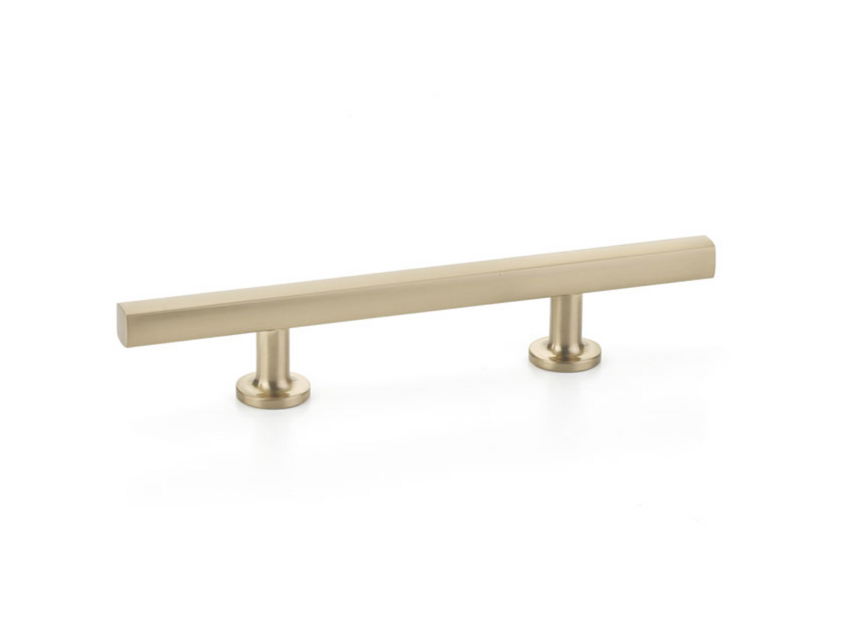 Freestone T-Bar Drawer Pulls in Satin Brass - Brass Cabinet Hardware