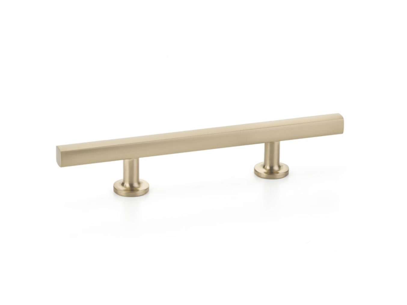 Freestone T-Bar Drawer Pulls in Satin Brass - Brass Cabinet Hardware