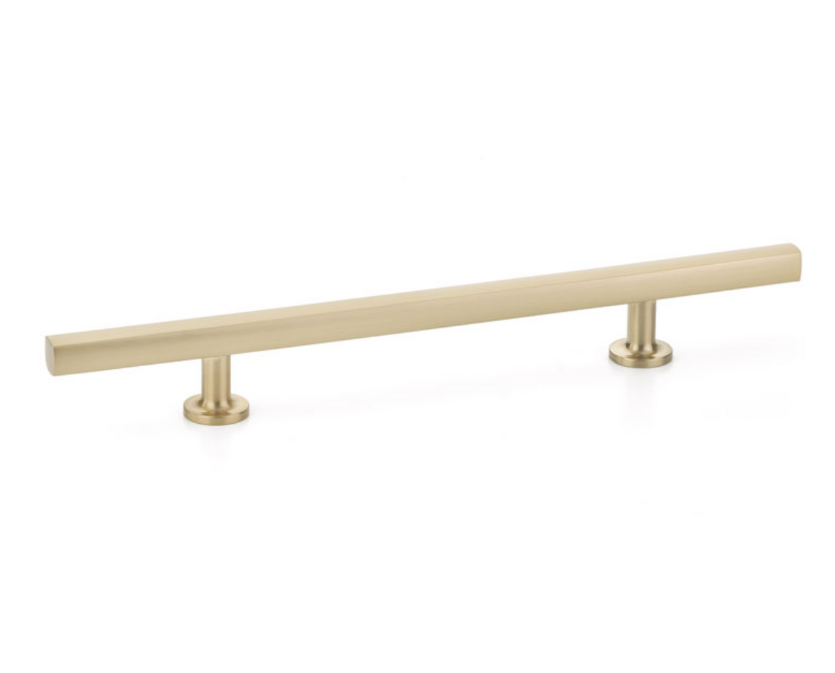 Freestone T-Bar Drawer Pulls in Satin Brass - Brass Cabinet Hardware
