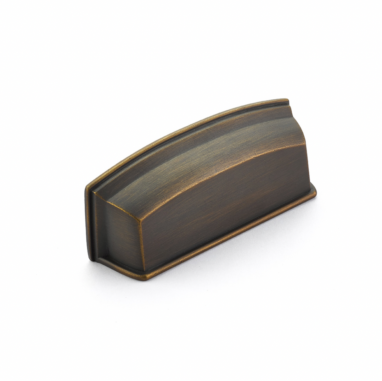 Antique Rubbed Bronze "Moderna" Cabinet Cup Drawer Pull Kitchen Drawer Handle - Forge Hardware Studio