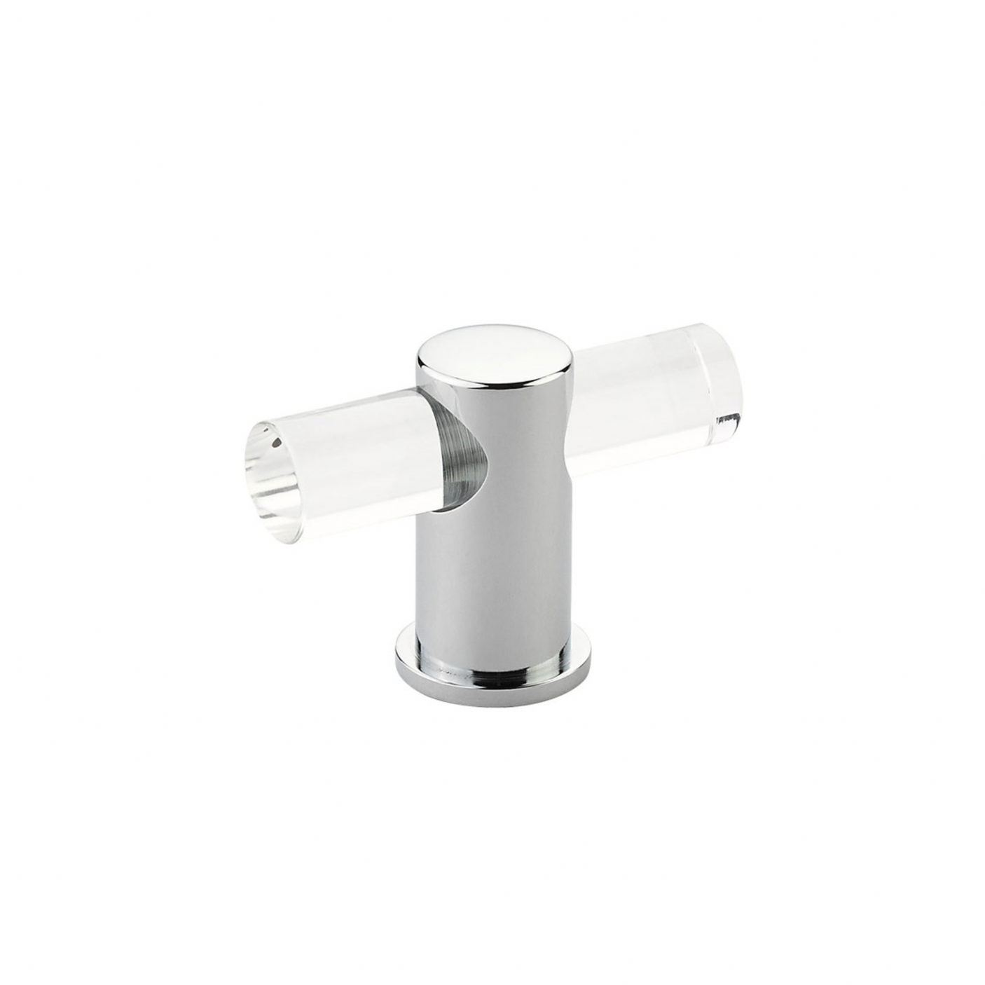 Polished Chrome and Lucite "Gleam" Cabinet Knobs and Drawer Pulls (Adjustable) - Forge Hardware Studio