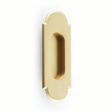 Modern "Fleur" Flush Satin Brass Recess Door Pull - Forge Hardware Studio