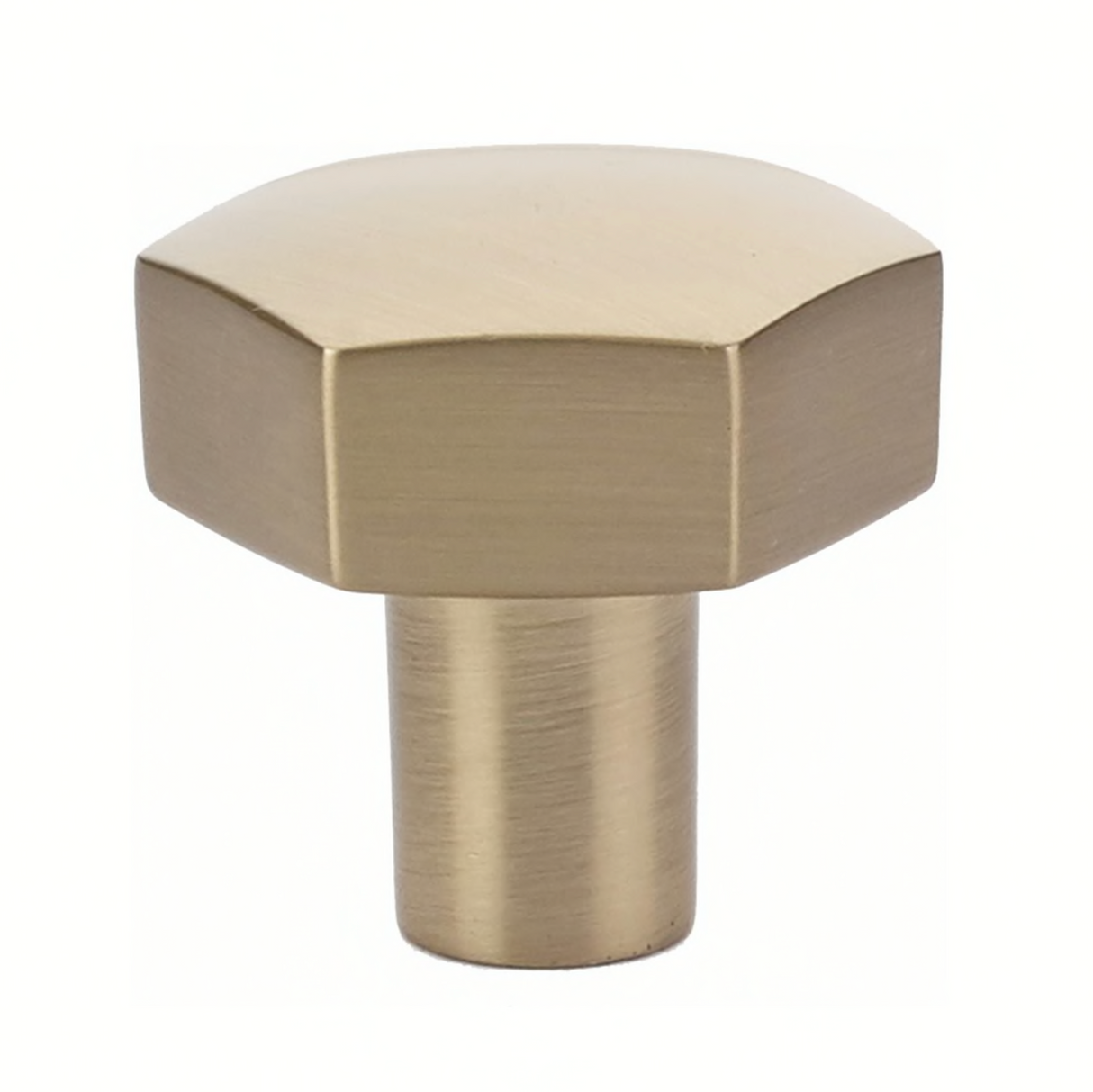 Geometric Satin Brass "Geo" Cabinet Knobs and Drawer Pulls - Forge Hardware Studio