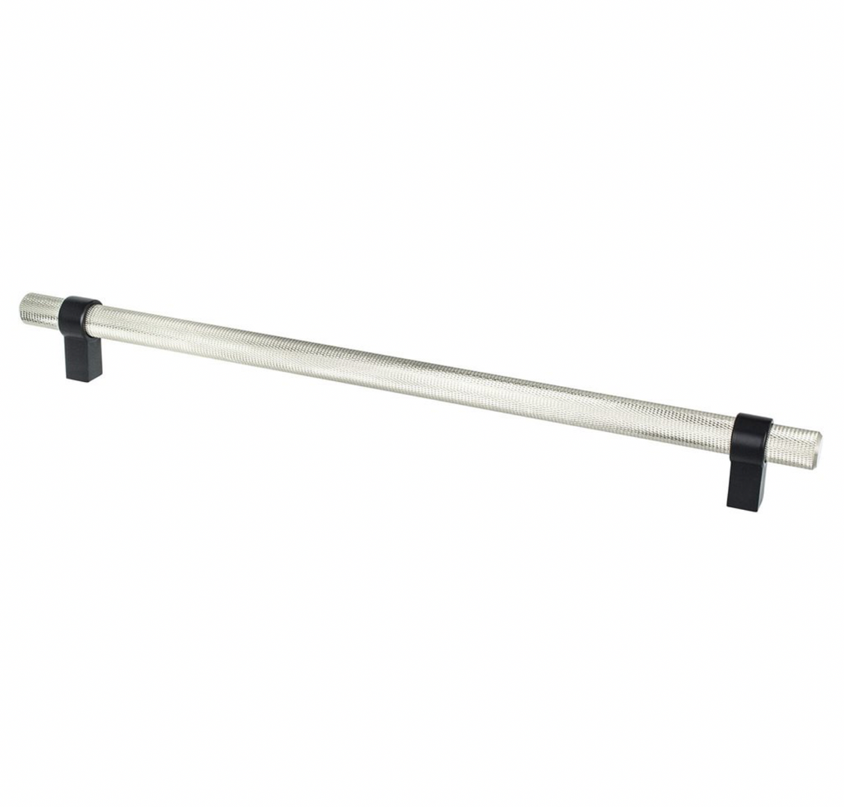 Knurled "Shine" Matte Black and Brushed Nickel Cabinet Knobs and Drawer Pulls - Forge Hardware Studio