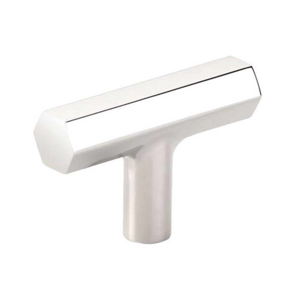 Geometric Polished Nickel "Geo" Cabinet Knobs and Drawer Pulls - Forge Hardware Studio