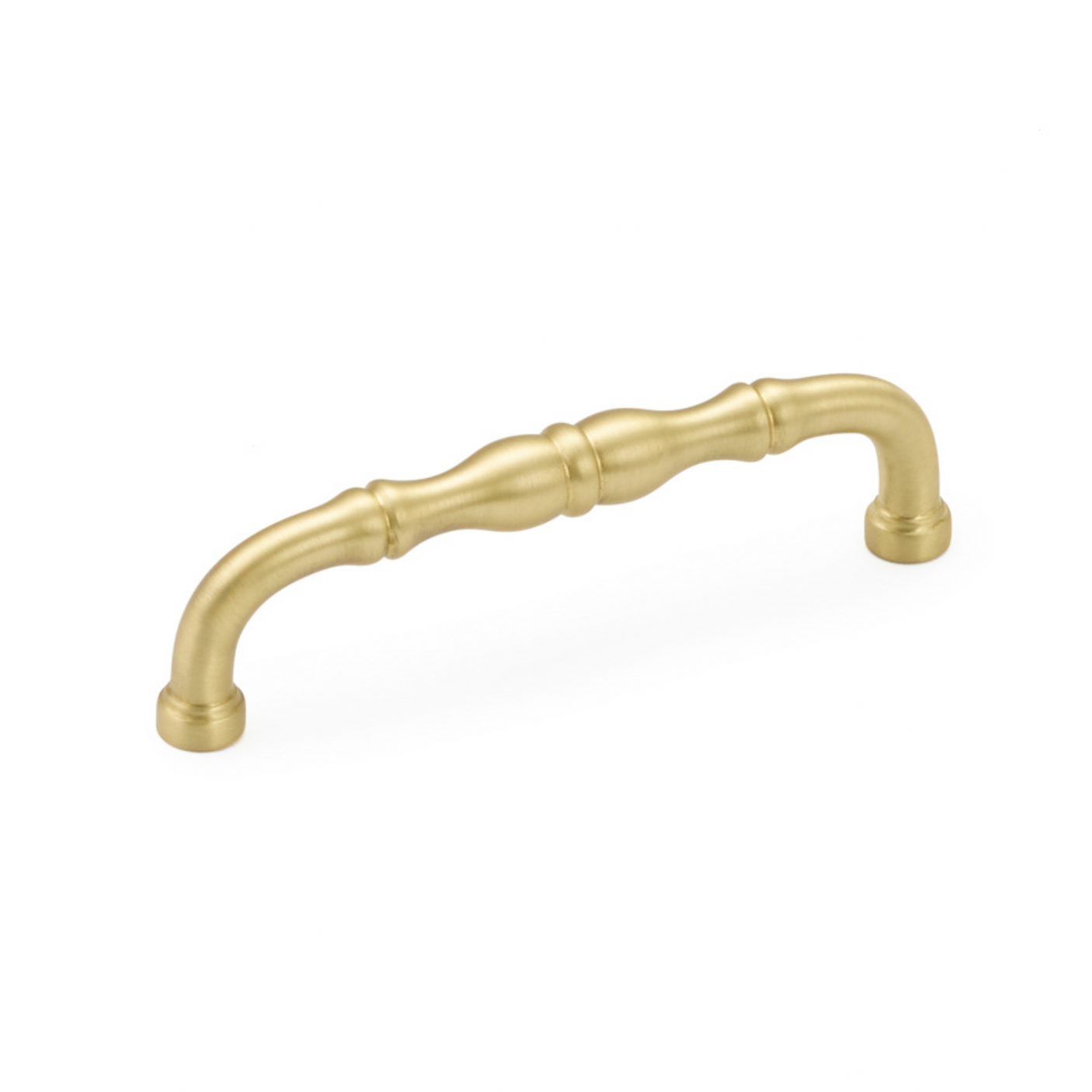 Traditional "Jolie" Drawer Pulls in Satin Brass - Forge Hardware Studio