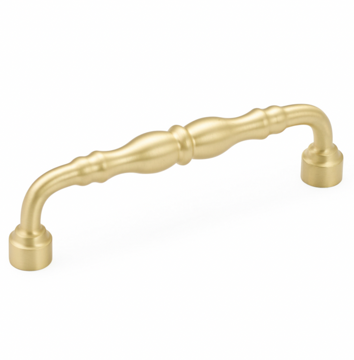 Traditional "Jolie" Drawer Pulls in Satin Brass - Forge Hardware Studio