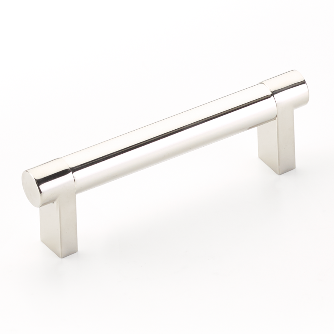 Smooth "Converse No.2" Polished Nickel Cabinet Knobs and Drawer Pulls - Forge Hardware Studio