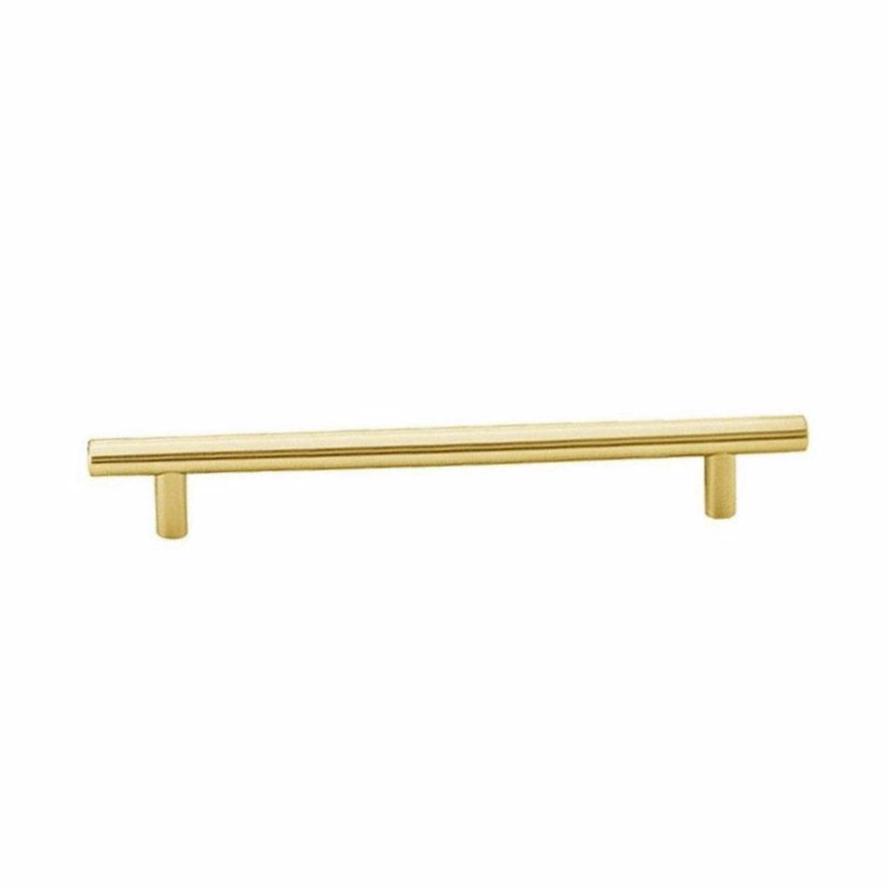 T-Bar "European" Unlacquered Polished Brass Cabinet Knobs and Pulls - Forge Hardware Studio