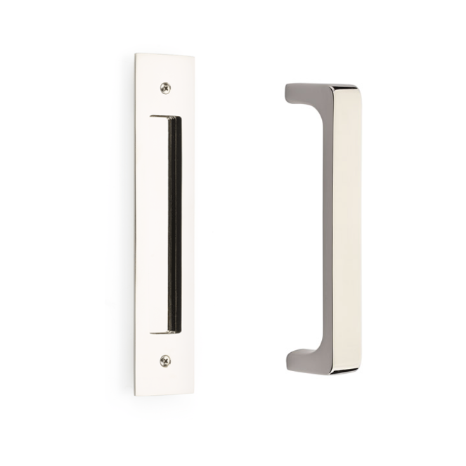 Door Flush Pull and Handle Front and Back Hardware for Interior Doors - Forge Hardware Studio