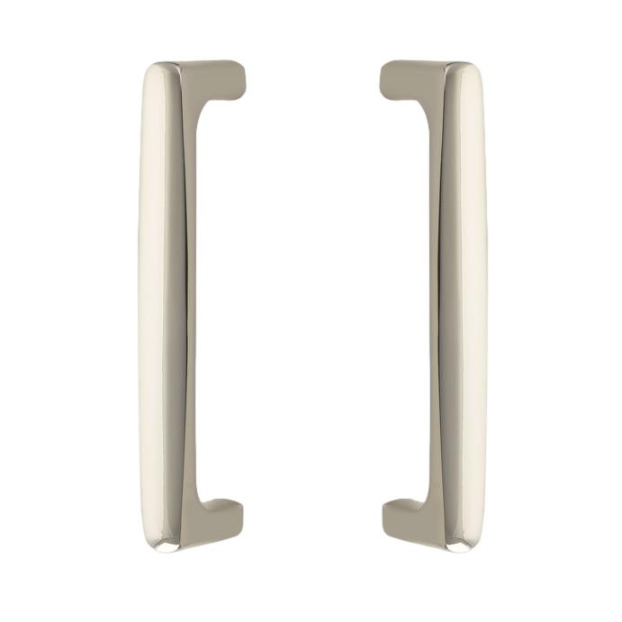 Back to Back "Riverside" Door Pull in Polished Nickel Hardware for Interior Sliding and Barn Doors - Forge Hardware Studio
