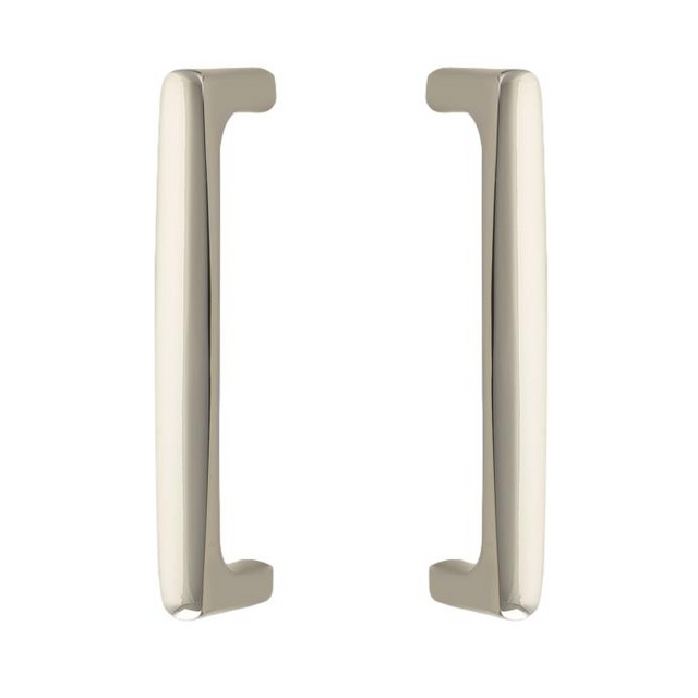 Back to Back "Riverside" Door Pull in Polished Nickel Hardware for Interior Sliding and Barn Doors - Forge Hardware Studio