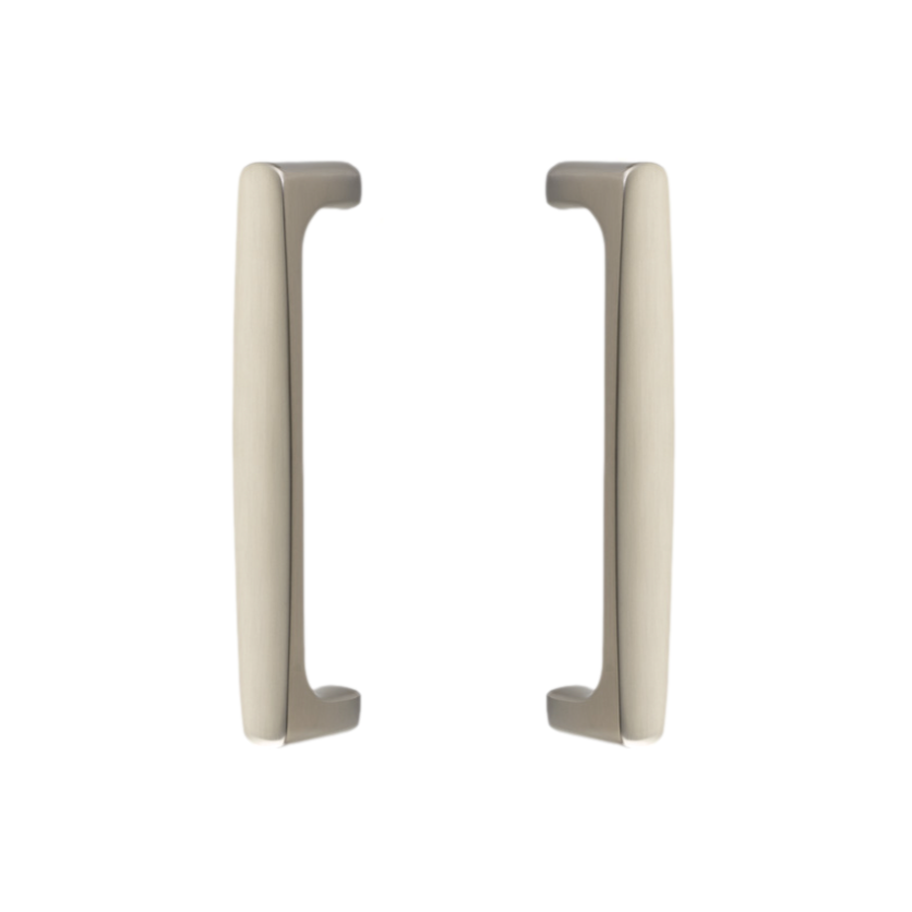 Back to Back "Riverside" Door Pull in Satin Nickel Hardware for Interior Sliding and Barn Doors - Forge Hardware Studio