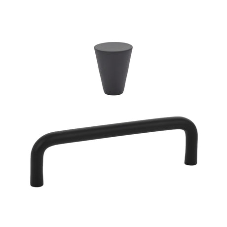 Matte Black "Wire" Drawer Pulls and Cabinet Knob - Forge Hardware Studio