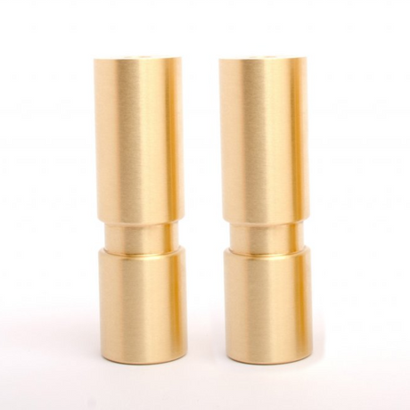 Set of 2 Medium Mid-century Modern Furniture Legs - Replacement Legs in Brushed Brass - Forge Hardware Studio