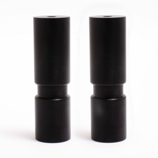 Set of 2-Medium Mid-Century Modern Replacement Furniture Legs in Matte Black - Forge Hardware Studio