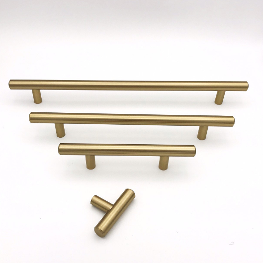 Round Champagne Bronze "Dash" Knob and Drawer Pulls - Brass Cabinet Hardware