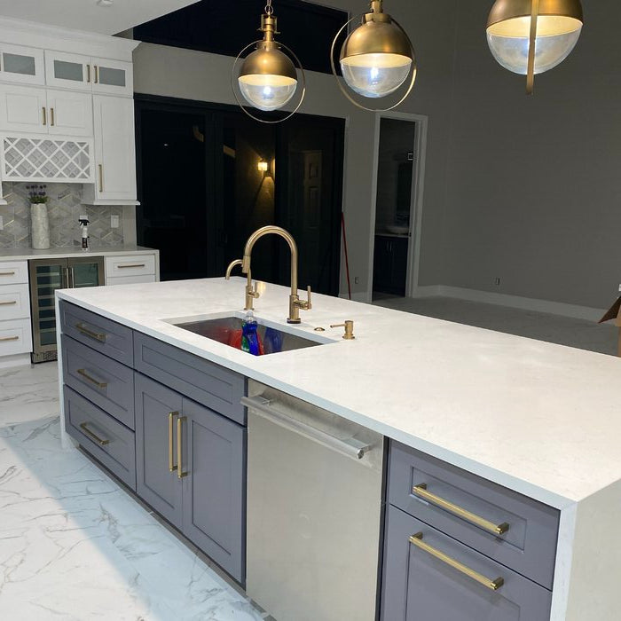 Champagne Bronze Knurled "Tessa" Cabinet Knobs and Drawer Pulls - Forge Hardware Studio