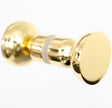 Glass Shower "Pedestal" Round 1-3/16" Polished Brass Back to Back Door Knob - Forge Hardware Studio