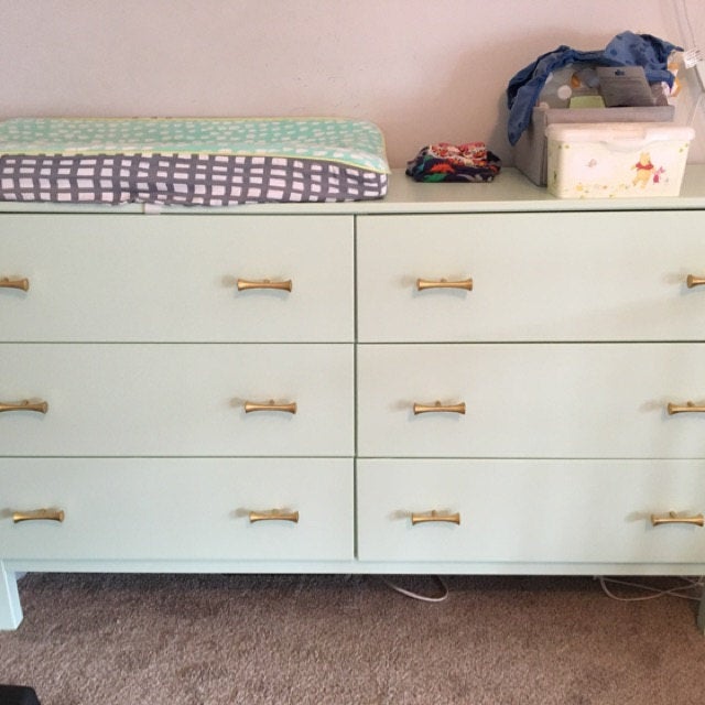 Mid-Century "MCM 01" Drawer Pull in Brushed Brass - Forge Hardware Studio