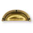 Cup Drawer Pulls "Amalfi" in Antique Brass - Forge Hardware Studio