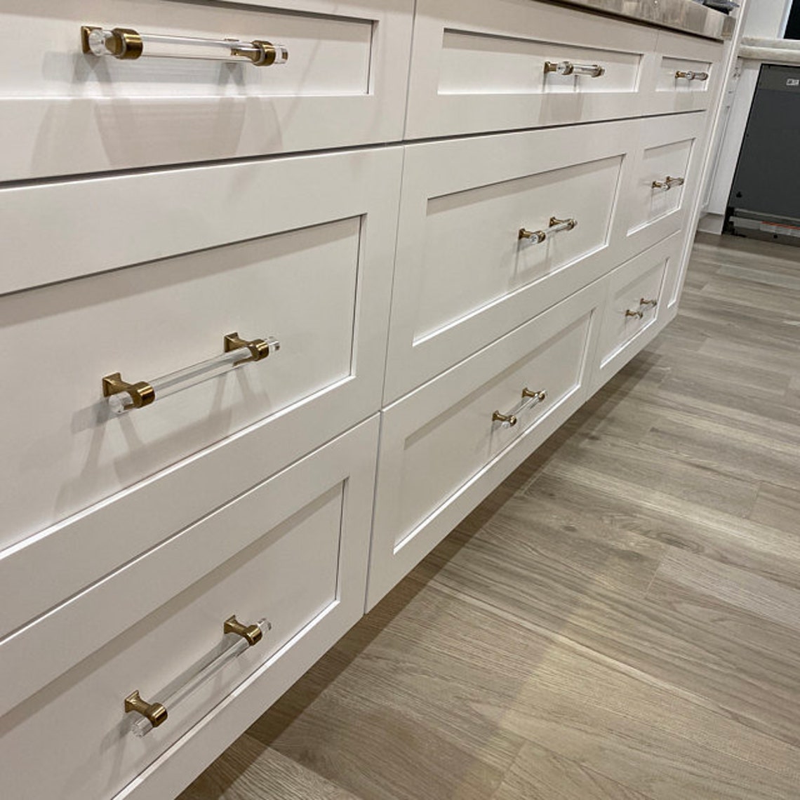 Lucite Champagne Bronze "Gigi" Drawer Pulls - Forge Hardware Studio