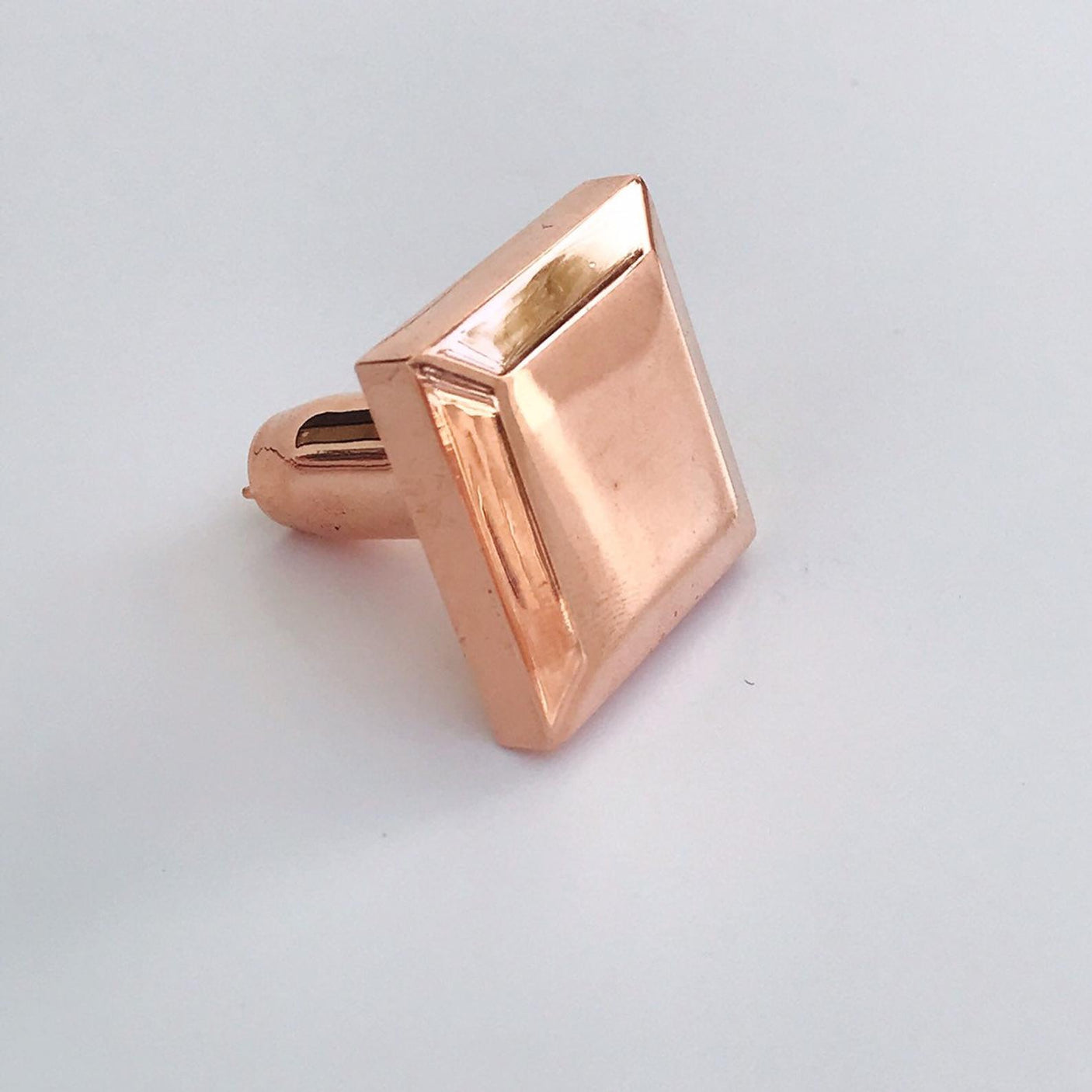 Polished Copper "Trane" Drawer Pulls and Knob - Forge Hardware Studio