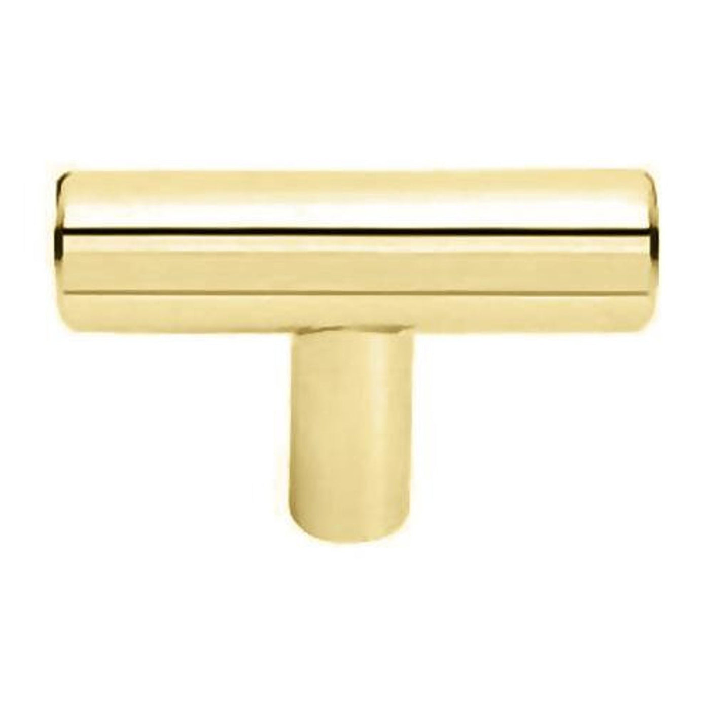 T-Bar "European" Unlacquered Polished Brass Cabinet Knobs and Pulls - Forge Hardware Studio