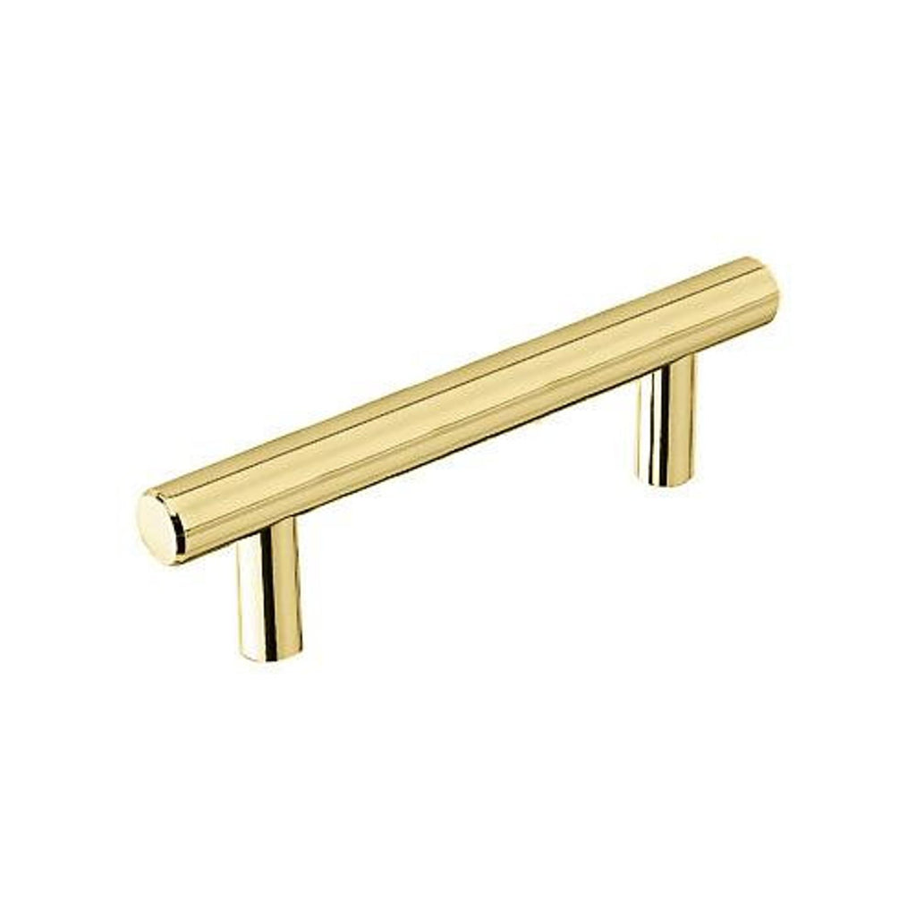 T-Bar "European" Unlacquered Polished Brass Cabinet Knobs and Pulls - Forge Hardware Studio
