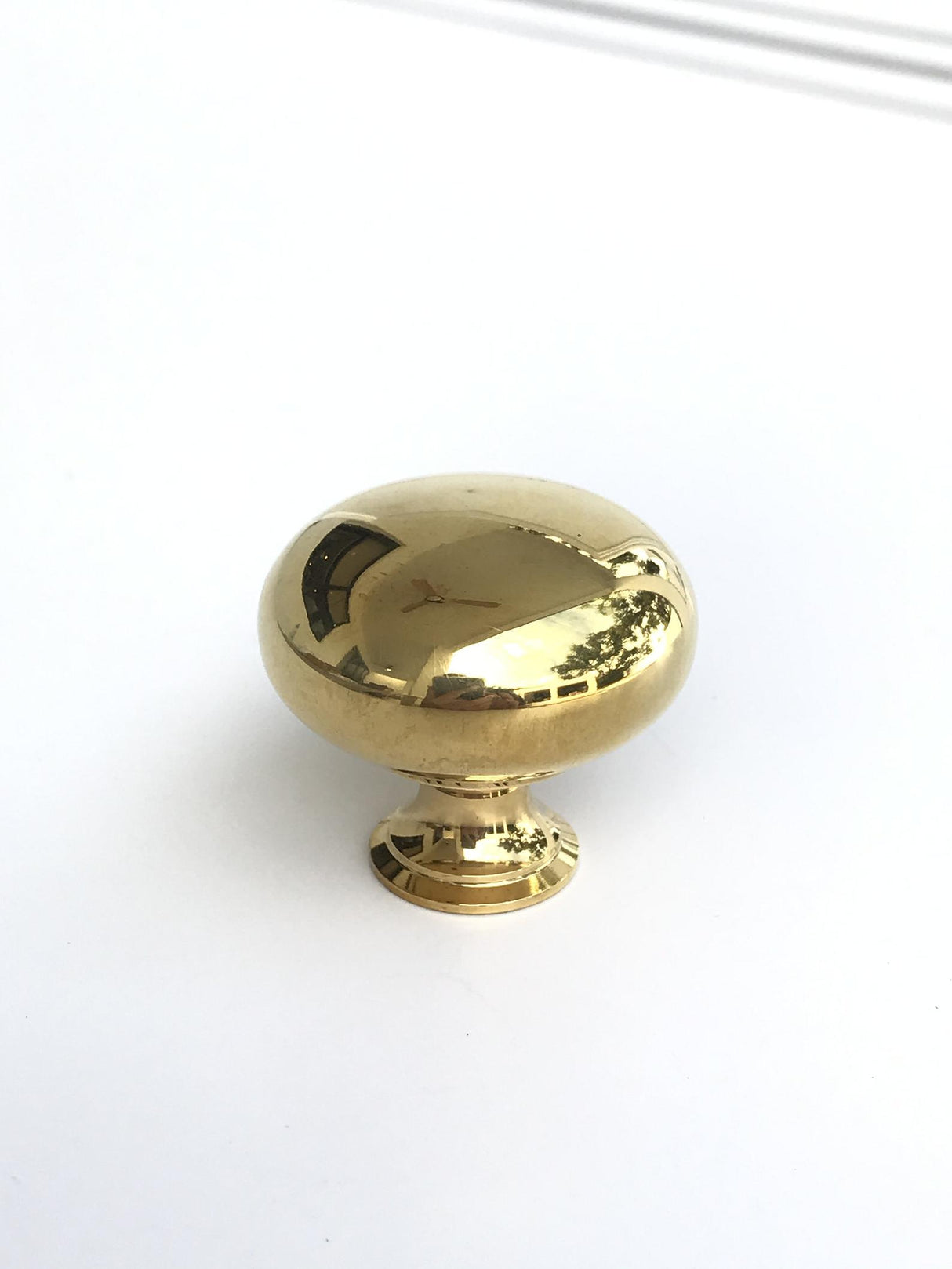 Unlacquered Brass "Eloise" Round Cabinet Knob - Kitchen Drawer Pull - Brass Cabinet Hardware