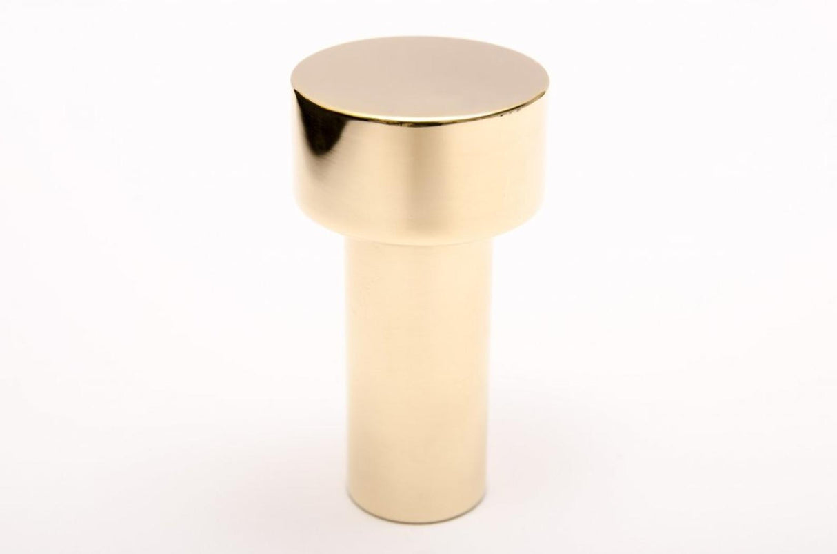 Modern "Dot" Round Wall Hook in Polished Brass - Forge Hardware Studio