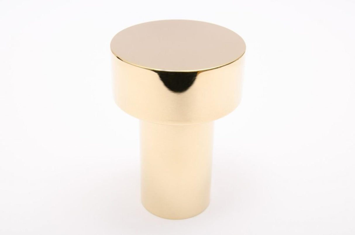 Modern "Dot" Round Wall Hook in Polished Brass - Forge Hardware Studio